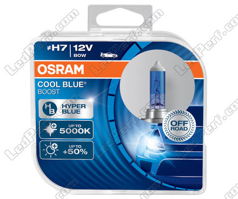 Spollampor H7 Osram Cool Blue Boost 5000K xenon Effekt art.nr.: 62210CBB-HCB i paket med 2 lampor