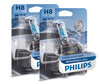 Paket med 2 lampor H8 Philips WhiteVision ULTRA + parkeringsljus 12360WVUB1
