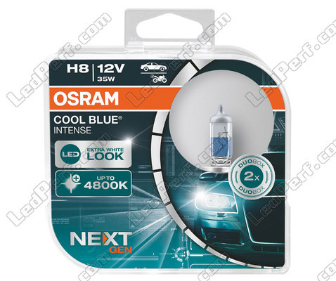 Par Osram-lampor H8 Cool blue Intense Next Gen LED Effect 4800K