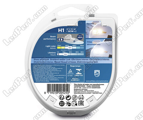 Paket med 2 lampor PSX24W Philips WhiteVision ULTRA + parkeringsljus 12276WVUB1