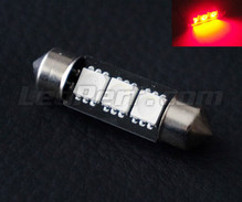 LED-spollampa 39 mm - röda - C7W