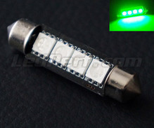 LED-spollampa 42 mm - gröna - C10W