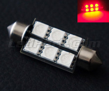 LED-spollampa 39 mm - röda - Full Intensity
