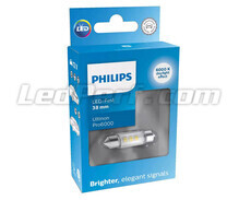 LED-spollampa C7W 38mm Philips Ultinon Pro6000 Vit kylig 6000K - 11854CU60X1 - 12V