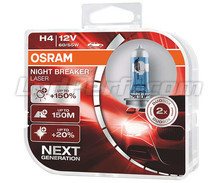 Paket med 2 lampor H4 Osram Night Breaker Laser +150% - 64193NL-HCB