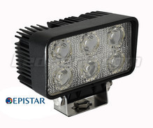 Extra 6 LED strålkastare Rektangulär 18W för 4X4 - Fyrhjuling - SSV