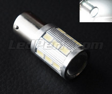 Lampa P21W Magnifier vid 21 LED-chips SG Hög Effekt + Förstoringsglas vita Sockel BA15S