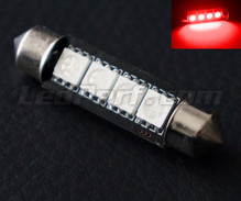 LED-spollampa 42 mm - röda - C10W