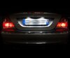 Paket LED-lampor (ren vit 6000K) skyltbelysning bak för Mercedes CLK (W209)
