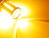 Lampa PY21W Magnifier vid 21 LED-chips SG Hög Effekt + Förstoringsglas Orange Sockel BAU15S