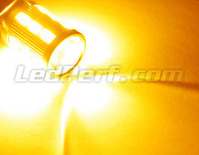 Lampa P21W Magnifier vid 21 LED-chips SG Hög Effekt + Förstoringsglas Orange Sockel BA15S