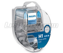 Paket med 2 lampor H1 Philips WhiteVision ULTRA + parkeringsljus 12258WVUSM