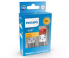 2x LED-lampor Philips P21W Ultinon PRO6000 - Orange - BA15S - 11498AU60X2