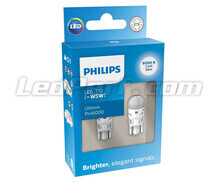 2x W5W LED-lampor Philips Ultinon PRO6000 - 12V - Vit 8000K - 11961XU60X2