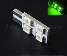 LED T10 Rotation till 4 LED-chips HP - Sidobelysning - Grön W5W
