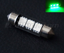 LED-spollampa 39 mm - gröna - C7W