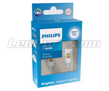 2x LED-lampor Philips W5W Ultinon PRO6000 - T10 - 12V - Vit 4000K - 11961WU60X2