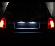 Paket LED-lampor för skyltbelysning (xenon vit) för Fiat 500