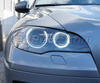 Paket Angel Eyes H8 med LED-lampor (ren vit 6000K) för BMW X5 (E70) - MTEC V3.0