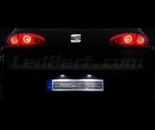 Paket LED-lampor (ren vit 6000K) bakre skyltbelysning för Seat Leon 2 UTAN FACELIFT