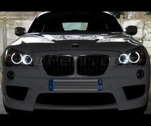 Paket Angel Eyes H8 med LED-lampor (ren vit 6000K) för BMW X1 (E84) - MTEC V3.0